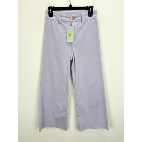 Antonio Melani Alexandra Wide Leg Jeans Cropped High Waist Lavender US 2 NWT - Picture 3 of 8